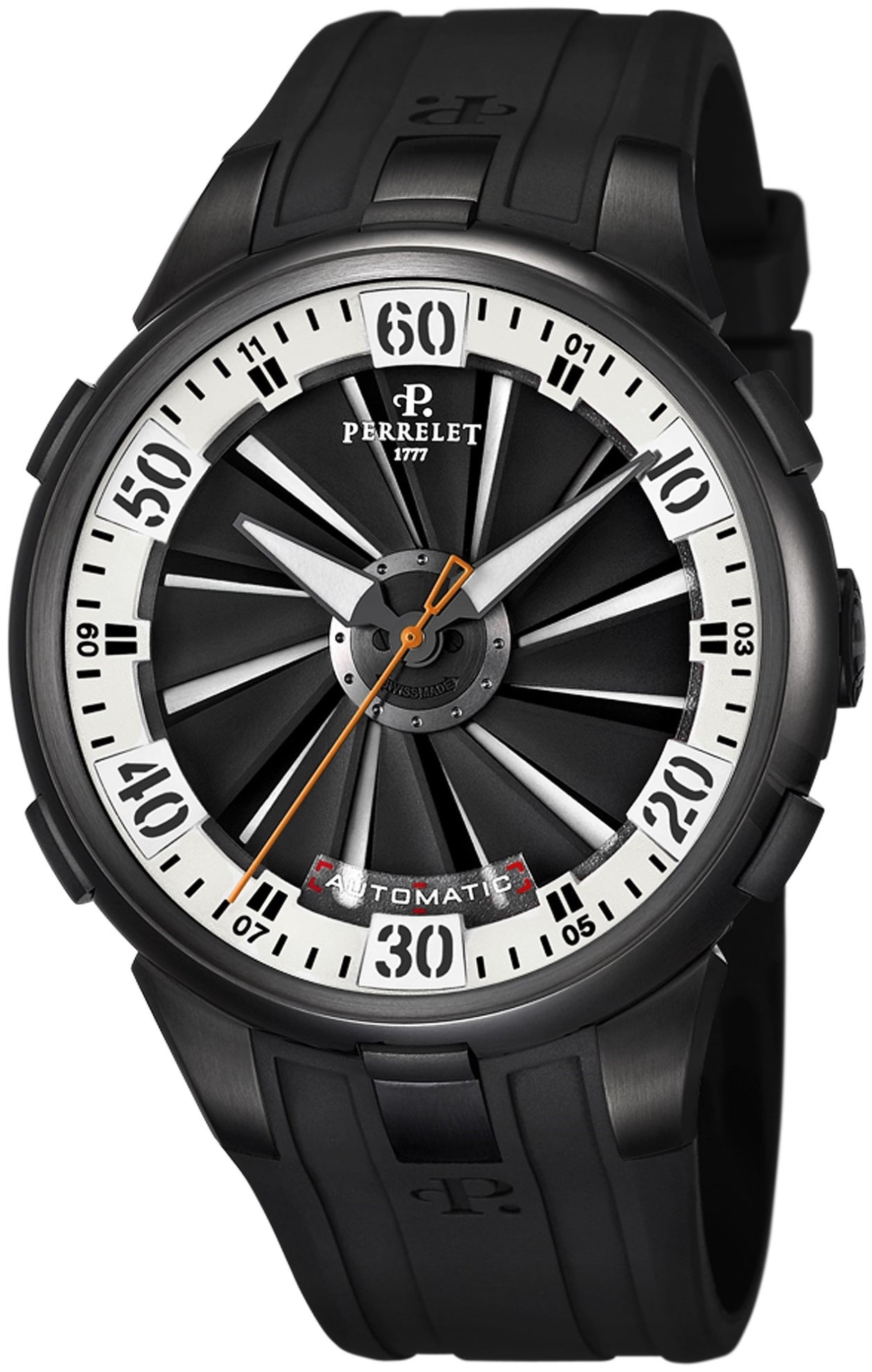 Perrelet Turbine XL Black Dial 50mm Automatic Men’s Watch