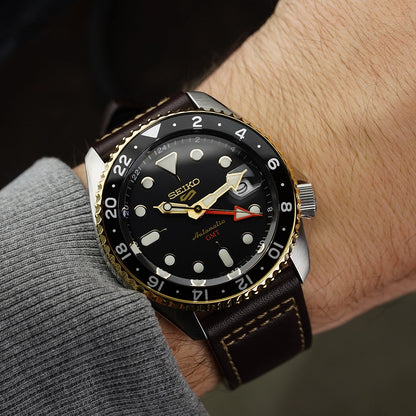 Seiko 5 Sports GMT Mocha SKX reinterpretation