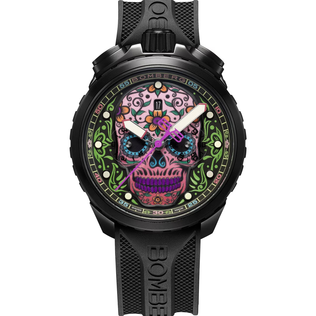 Bomberg Bolt-68 Heritage Sugar Skull Purple