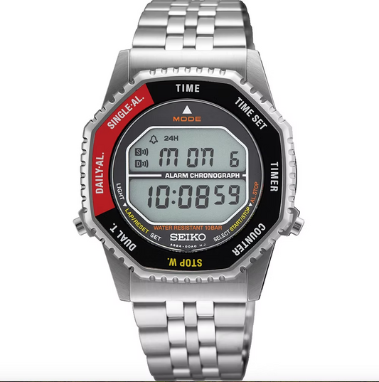 Seiko Conceptual Digital Alarm Chronograph Black & Red