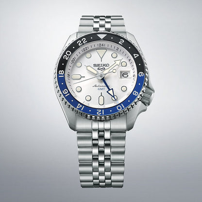 Seiko 5 Sports GMT Silver Cloud SKX reinterpretation
