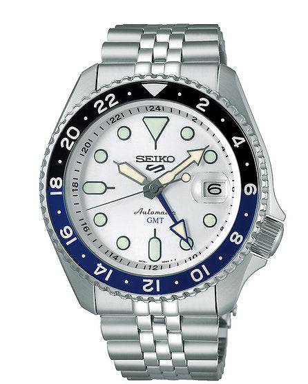 Seiko 5 Sports GMT Silver Cloud SKX reinterpretation