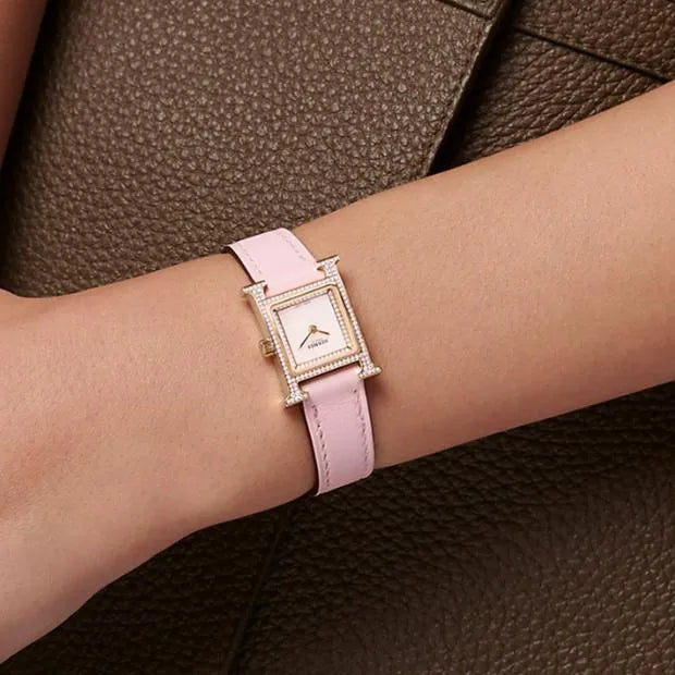 Hermès Heure H Pg/d Pg/rg Quartz