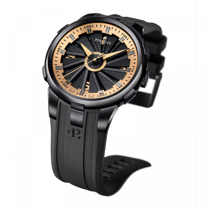 Perrelet Turbine Stainless Steel Black Dial 48mm Automatic Men’s Watch