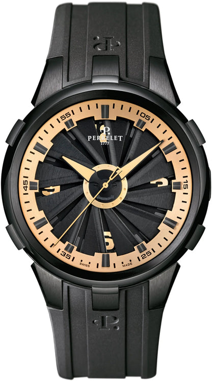 Perrelet Turbine Stainless Steel Black Dial 48mm Automatic Men’s Watch