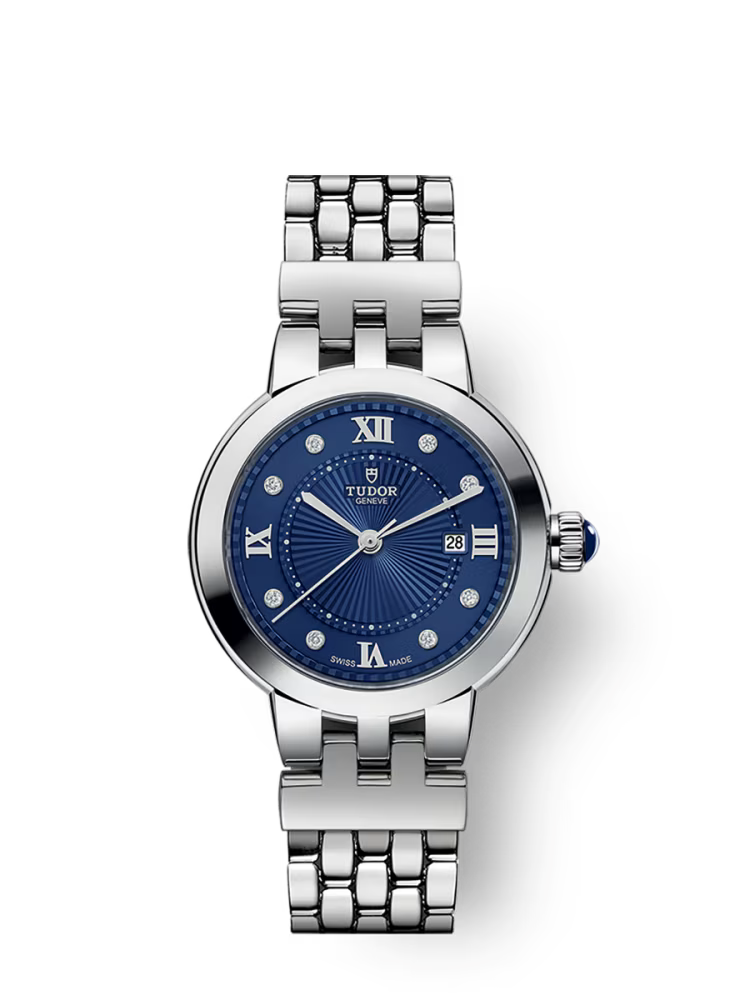Tudor Clair de Rose  Blue Dial Diamonds 30 mm