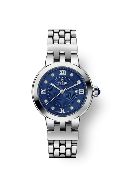 Tudor Clair de Rose  Blue Dial Diamonds 30 mm